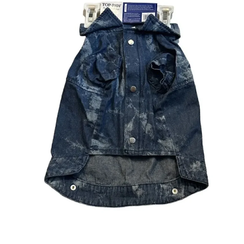 Top Paw Brand Dog Denim Jacket Short Sleeve